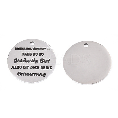 Non-Tarnish 201 Stainless Steel Pendants LS-STAS-T064-38P-8-1