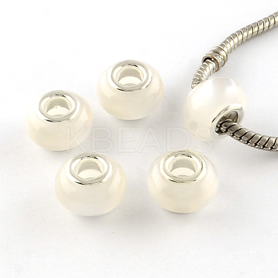 Imitation Cat Eye Resin European Beads X-RPDL-S002-12-1
