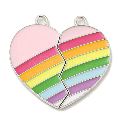Alloy Enamel Split Pendants FIND-Z026-03E-1