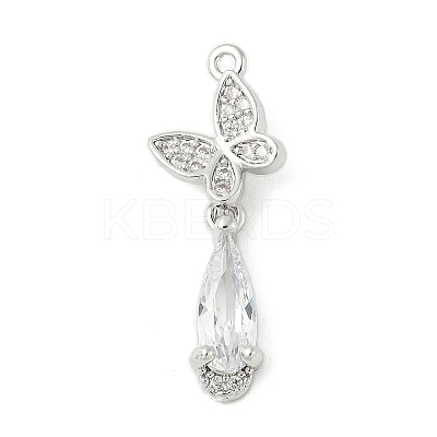 Brass Micro Pave Cubic Zirconia Pendants KK-M326-04P-1