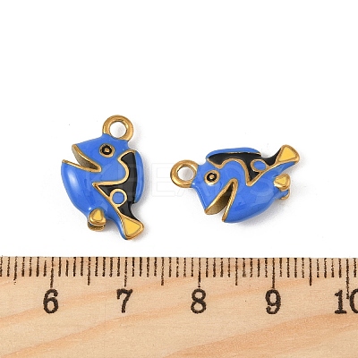 304 Stainless Steel Enamel Pendants STAS-P396-10G-02-1