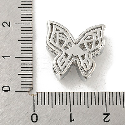 Brass Micro Pave Clear Cubic Zirconia Beads LS-KK-Z057-08P-1