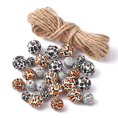 DIY Wood Beaded Pendant Display Decoration Making Kit DIY-YW0005-97-1