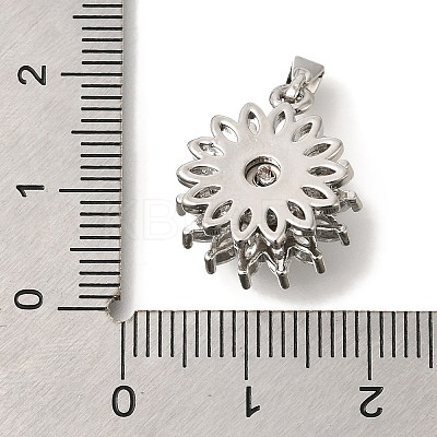 Brass Micro Pave Cubic Zirconia Pendants KK-B122-03A-P-1