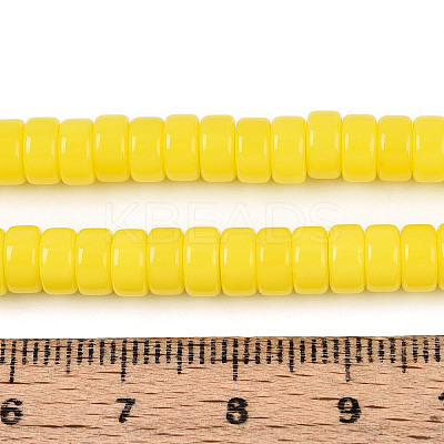 Opaque Solid Color Glass Beads Strands LS-GLAA-N026-3x6mm-03-1