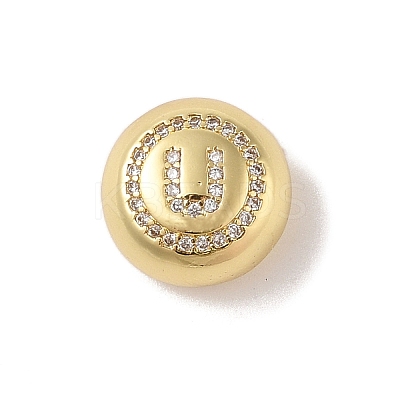 Rack Plating Brass & Cubic Zirconia Pendants KK-Z047-07G-U-RS-1