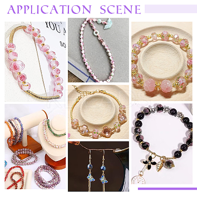 DIY Polymer Clay Rhinestone & Gold Sand Lampwork Beads Making Findings Beads Kits RB-PH0001-59-1