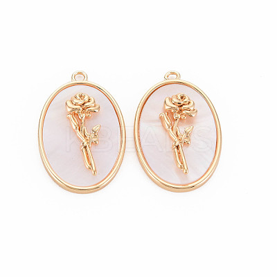 Brass Birth Floral Pendants KK-S364-288-1