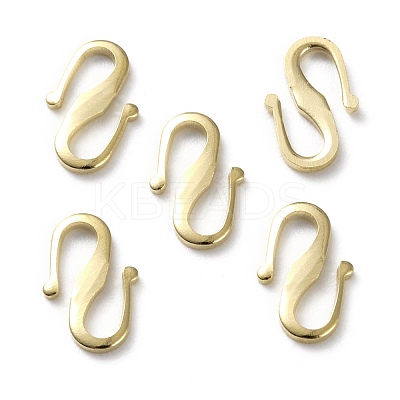 Brass S Hook Clasps KK-L205-04G-1