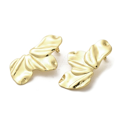 Ion Plating(IP) 304 Stainless Steel Stud Earrings LS-EJEW-C082-04C-G-1