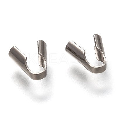 Tarnish Resistant 304 Stainless Steel Folding Crimp Ends X-STAS-G122-09P-B03-1