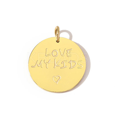 Mother's Day 304 Stainless Steel Pendants STAS-OY010-70G-1