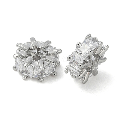 Brass Micro Pave Cubic Zirconia Spacer Beads KK-U045-16P-02-1
