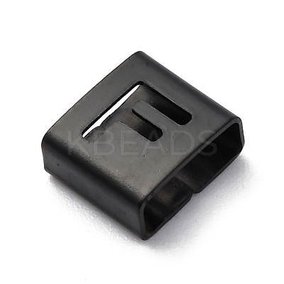 Ion Plating(IP) 304 Stainless Steel Square Slide Charms STAS-L132-08F-B-1