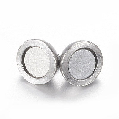 Tarnish Resistant 304 Stainless Steel Magnetic Clasps with Loops LS-STAS-K006-5.5mm-04C-1