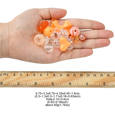 Opaque & Transparent Acrylic Beads MACR-YW0002-01B-1