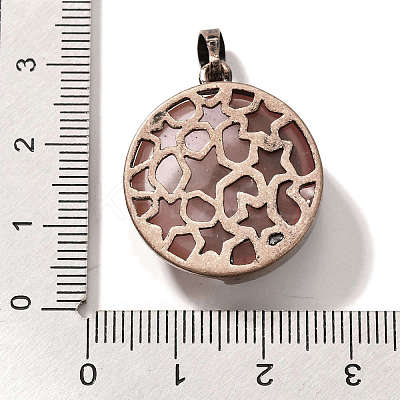 Cherry Quartz Glass Pendants G-P560-01R-13-1