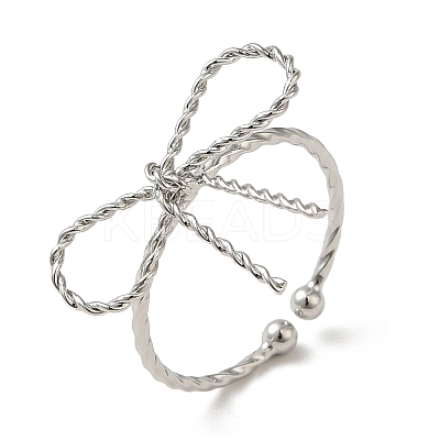Brass Cuff Rings for Women RJEW-D026-01P-1