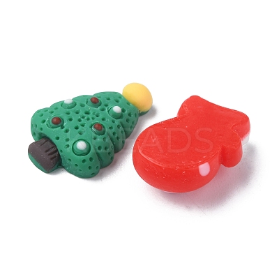 28Pcs 7 Styles Christmas Theme Opaque Resin Cabochons CRES-FS0001-08-1