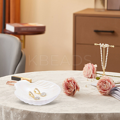 Shell Shaped Porcelain Jewelry Storage Display Trays for Rings AJEW-SP0006-06A-01-1