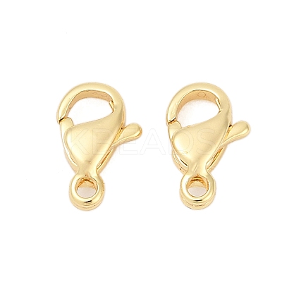 Brass Lobster Claw Clasps KK-P302-17G-1