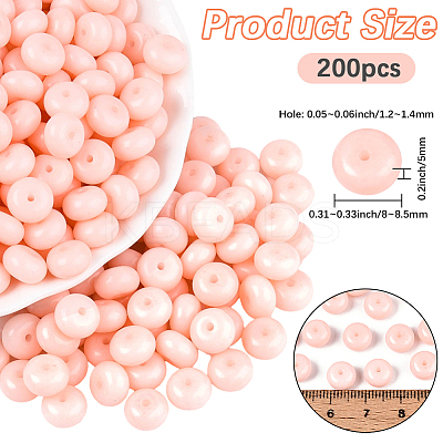 200Pcs Opaque Baking Paint Glass Seed Beads SEED-PA0001-01E-1