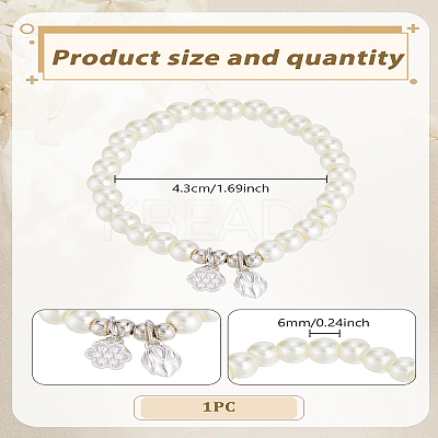 1Pc Lotus Alloy Charm Bracelets BJEW-LP0015-24-1