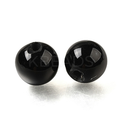 (Defective Closeout Sale: Damaged Hole Edge) Natural Black Onyx(Dyed & Heated) Beads G-XCP0001-22-1