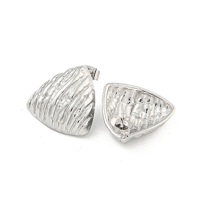 Non-Tarnish Triangle 304 Stainless Steel Ear Studs EJEW-L290-017P-1