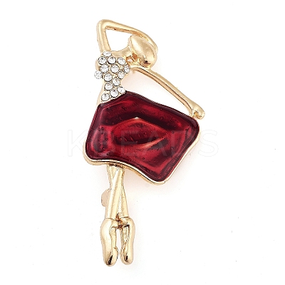 Zinc Alloy Crystal Rhinestone Brooches JEWB-I031-08B-1
