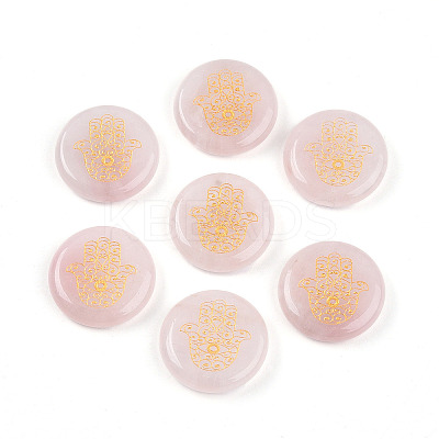 Natural Rose Quartz Cabochons G-N345-06G-1
