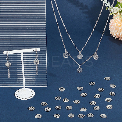 100Pcs 201 Stainless Steel Charms FIND-UN0016-17-1