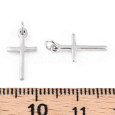 925 Sterling Silver Religion Cross Charms STER-T007-51P-1