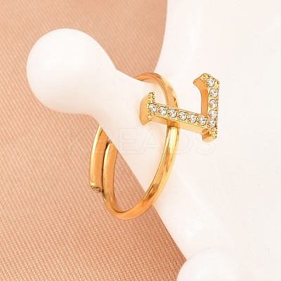304 Stainless Steel Micro Pave Cubic Zirconia Cuff Open Rings LS-RJEW-D336-01G-01-1