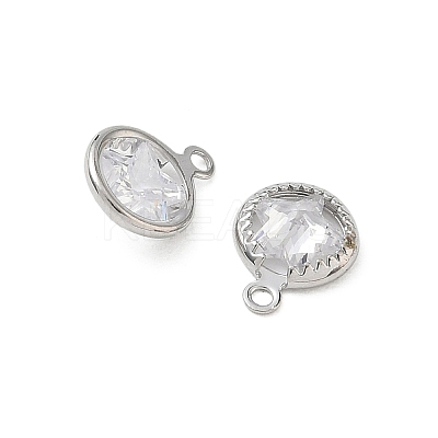Brass Pave Clear Cubic Zirconia Charms CU-CBAD360-03P-01-1