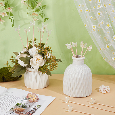 20Pcs Acrylic Butterfly Flowerpot Decoration AJEW-OC00025-1