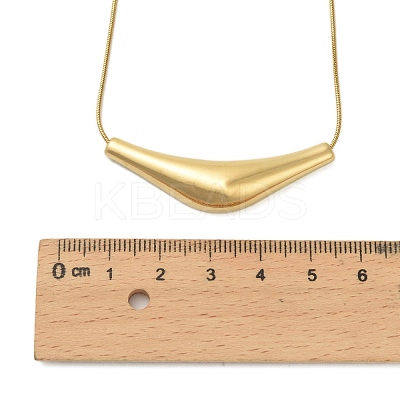 304 Stainless Steel Arc-shaped Pendant Necklaces for Women LS-NJEW-A049-01G-1