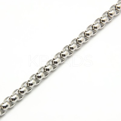 Tarnish Resistant 304 Stainless Steel Venetian Chain Necklace Making STAS-A028-N031P-1