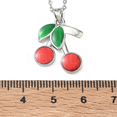 Brass Enamel Pendant Necklaces SA-CBA7E55-01P-1