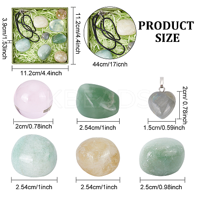Reiki Energy Stone Gift Box Kit DIY-OC0010-56-1