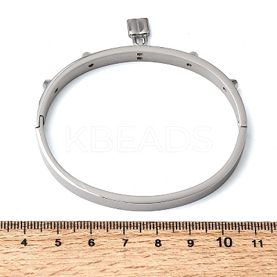 304 Stainless Steel Charm Bangles BJEW-H644-12P-1