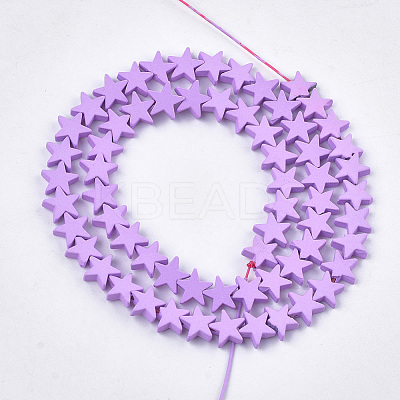 Spray Painted Non-magnetic Synthetic Hematite Beads Strands G-T116-21-09-1