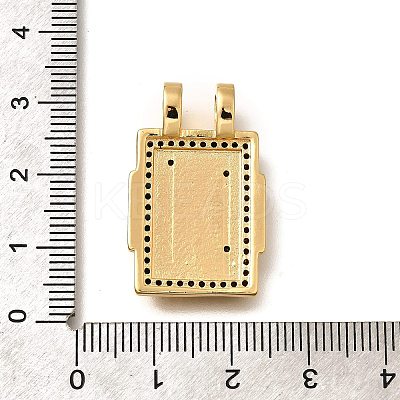 Brass Micro Pave Cubic Zirconia Pendants KK-U055-06C-1