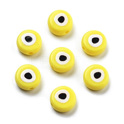 Opaque Printed Acrylic Beads LS-OACR-G038-04G-1