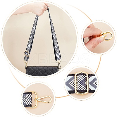Arrows & Word Pattern Adjustable Nylon Bag Strap FIND-WH0092-23-1