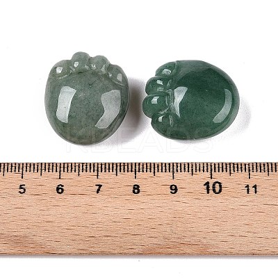 Natural Green Aventurine Footprint Figurines DJEW-N003-02H-1