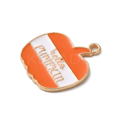 Thanksgiving Day Golden Tone Alloy Enamel Pendants ENAM-M002-02F-G-1