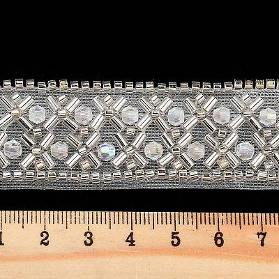 Polyester Flower Lace Trims OCOR-A007-30-1
