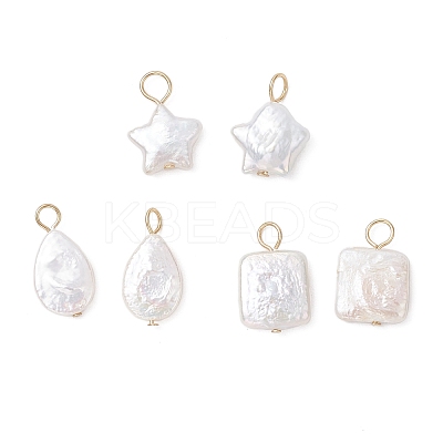 3Pcs 3 Styles Natural Keshi Pearl Pendants PALLOY-JF04240-1