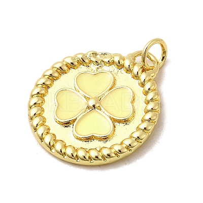 Brass Enamel Pendants KK-I378-20G-B-1